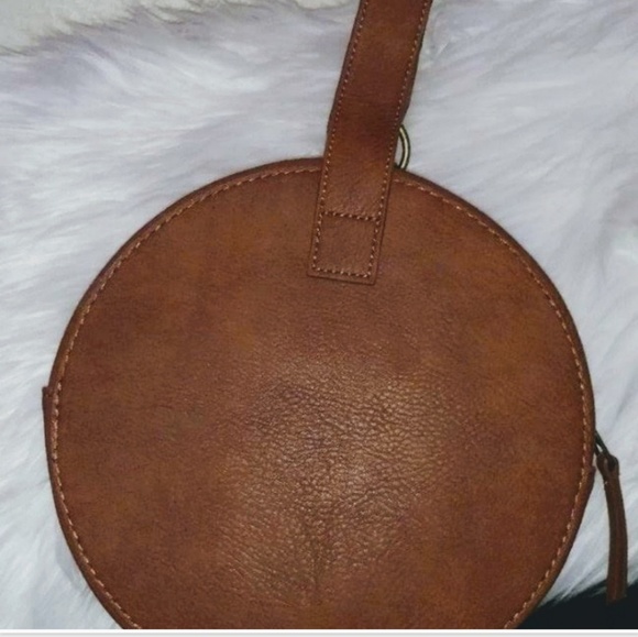 Top Handle Cognac Brown Satchel Tan Leather Faux - Picture 4 of 4